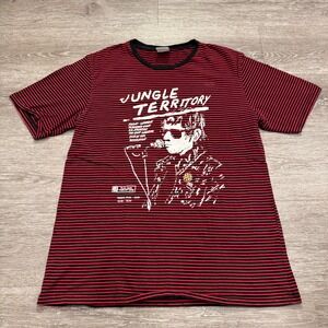 Zara Shirt Mens XL Red‎ Jungle Territory Graphic Print Tee Crew Neck Cotton